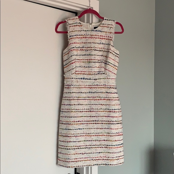 j crew sheath dress in tweed